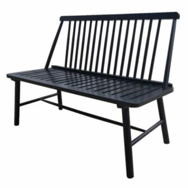 Clean Choice 4 ft. Farmhouse Bench, Black Painted Wood CL3241070 - main